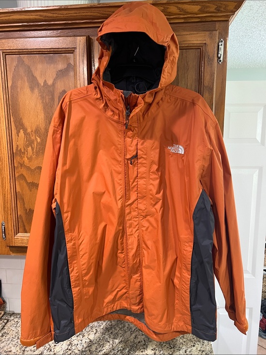 The North Face Other - The North Face Orange Hooded Ski & Snow Jacket with Black Panels